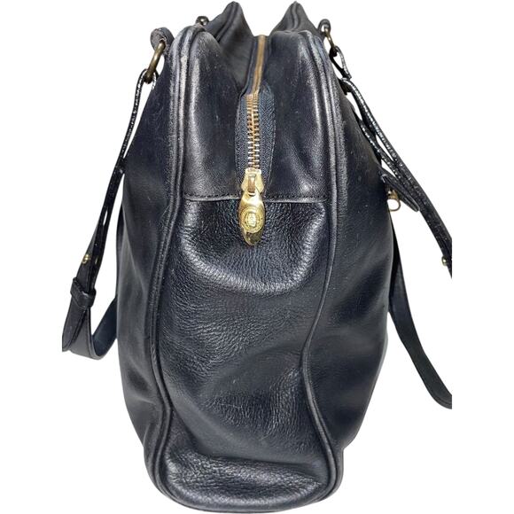 J Press Black Leather Briefcase Document Laptop Satchel Shoulder Bag - Picture 5 of 9